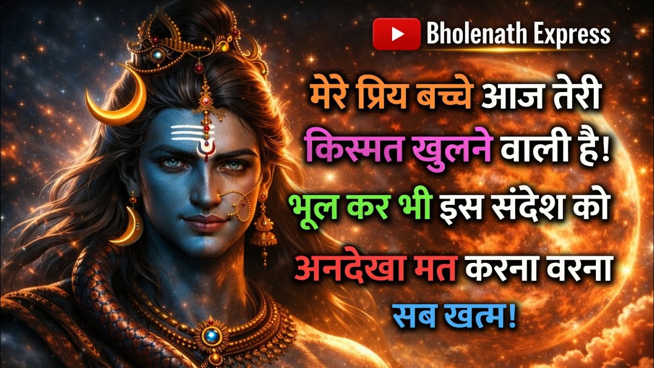 मेरे प्रिय बच्चे आज तेरी किस्मत खुलने वाली है भूल कर भी इस संदेश को अनदेखा मत करना 🙏🏻🥺 #mahadev 