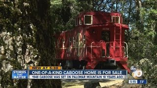 One-of-a-kind caboose home for sale