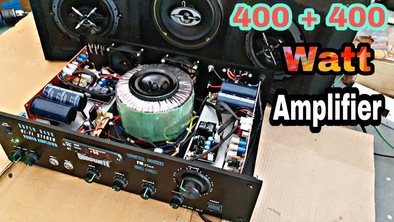 800 watt Amplifier Sound Testing 400+400w amplifier YouTube