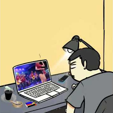 Story Wa Animasi Dangdut Koplo Terbaru Nonton Biduan Sexy di laptop sambil ngopi rokok