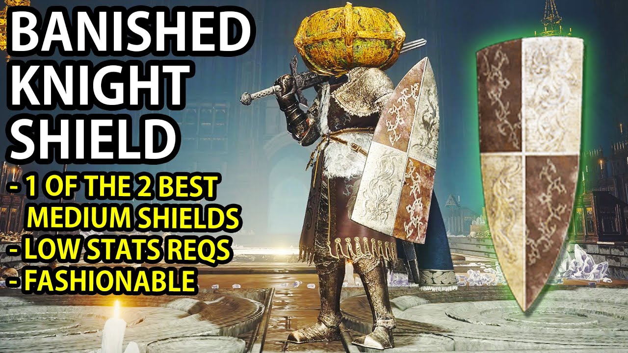 ELDEN RING SUPER RARE BANISHED KNIGHT'S SHIELD WITH DEEP LORE BEST