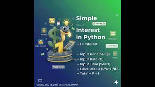 Python Full Course 2025-2026 in Hindi [ Lecture 42 ] | Simple Interest Calculator