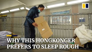 Hongkonger sleeps rough in pedestrian tunnel rather than in his flat even amid Covid-19 epidemic