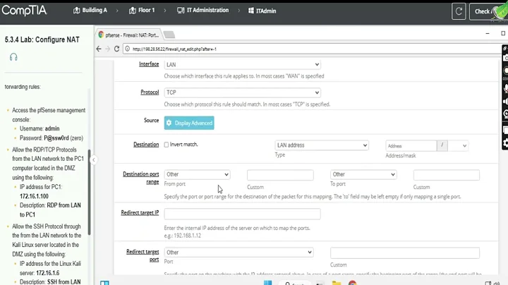 Network + 5.3.4 Lab: Configure NAT