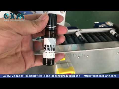 2 nozzles Roll On Bottles Filling production line Automated Roll-On Bottle Filling Labeling Solution
