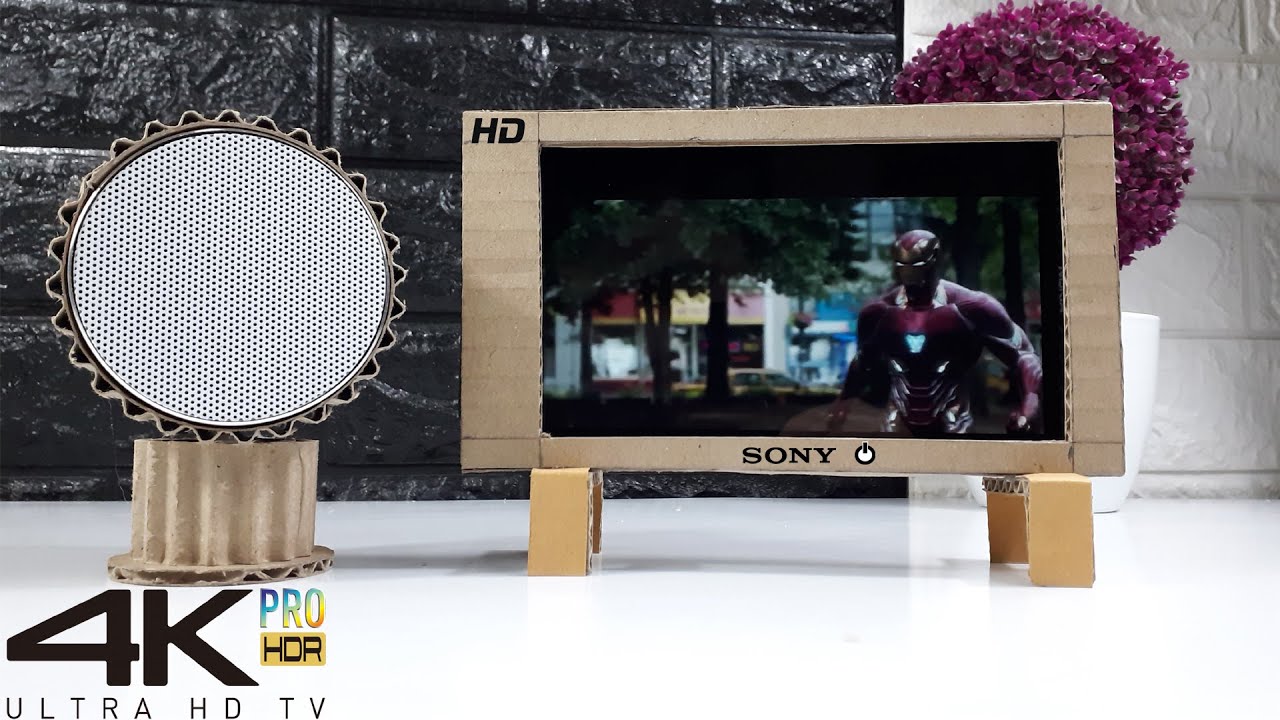 How to make Cardboard LED TV at home Shorts YouTube