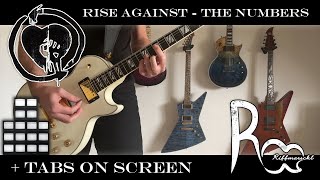 Rise Against - The Numbers Guitar Cover with Tabs on screen 4K UHD