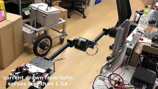 Cycloidal drive on two links manipulator with velocity profiles