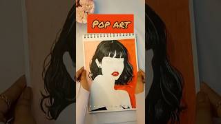 popart easy drawing tutorial background and hair and lips #love#music#art#artclip #artshorts#shorts