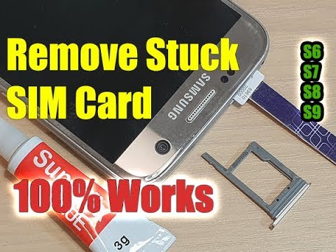 Remove Stuck Sim Card In 2 Minutes For Samsung Galaxy S7 S8 S9 S6 Youtube