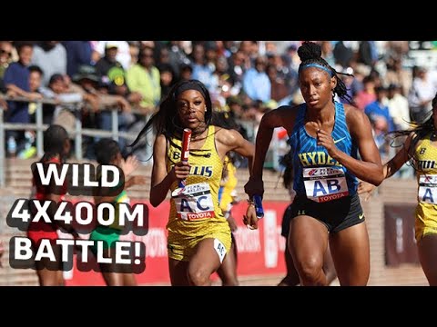 EPIC Race Between Hydel & Bullis School In Championship Of America Girls 4x400m At Penn Relays 2024