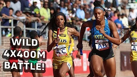 EPIC Race Between Hydel & Bullis School In Championship Of America Girls 4x400m At Penn Relays 2024