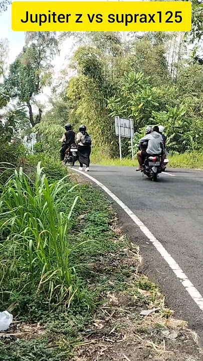 Jupiter z vs Supra 125 di tanjakan sendi Pacet Mojokerto #pacet