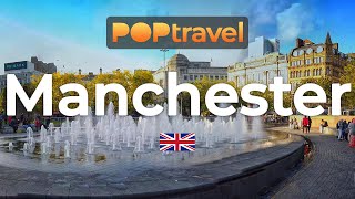 Walking in MANCHESTER / England (UK) 🇬🇧- City Tour - 4K 60fps (UHD)