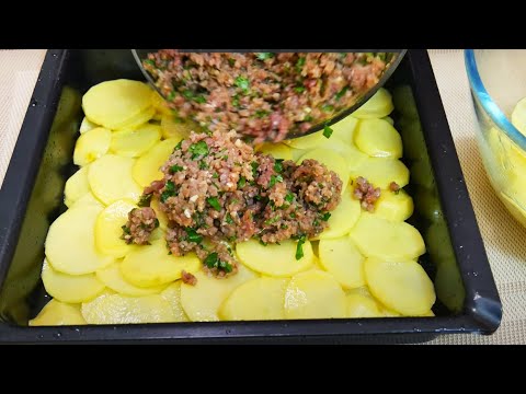 Простой и быстрый рецепт, просто картофель и фарш! Полейте картошку фаршем!