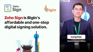 Zoho Sign is BigIn’s affordable and one-stop digital signing solution | Digital Signatures