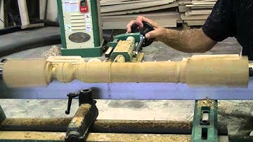Old Mill Woodworks time lapse baluster turning with duplicator