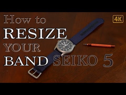 How to Resize/Adjust a Seiko 5 Watch Band - YouTube