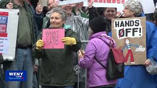 'Hands Off!' Protests Held Across the Twin Tiers, Part of National Movement