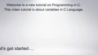 Programming in C, Tutorial #2 - Variables