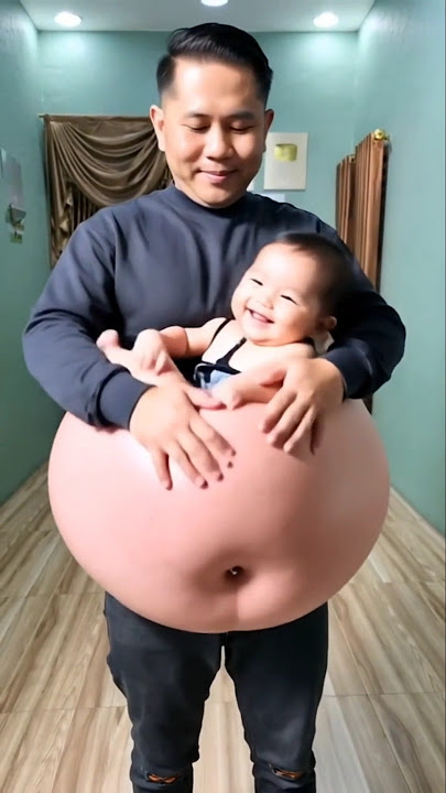 ada bayi lucu di atas perut ayah abidzar