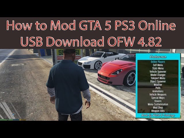 GTA 5 Online - Mod Menu USB Install Tutorial 1.27 Download! PS3 OFW 'NO  JAILBREAK' 1.37_1.28 (MODS) - video Dailymotion