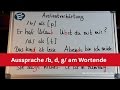 Deutsch: Aussprache b, d, g am Wortende (Auslautverhärtung Teil 2)