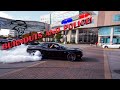 Burnouts, street racing, and police!!! at Houston coffee and cars