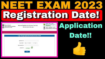 NEET 2023 Application Form Registration Date||NEET UG 2023 REGISTRATION||🔥🔥