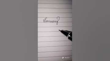 January in cursive writing #handwriting #youtubeshorts #cursivewriting #shorts