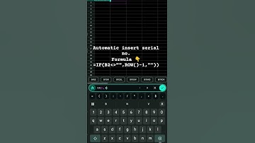 Automatic serial number in excel #excel #shortcutkeys #excelshortcuts #exceltraining #exceltips