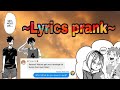 Kenma's revenge and Hinata... idk ~ Love is an open door ~ |Haikyuu Text - Lyrics  Prank|