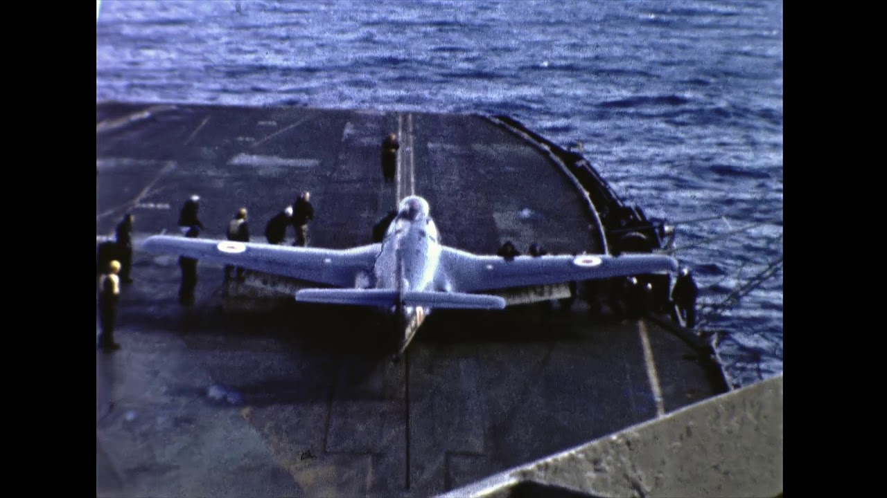HMS Albion flight deck from the 1950's