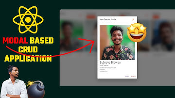Modal Based CRUD Application in React JS 18 + React Router  DOM v6.8 + Material UI 5 हिंदी में