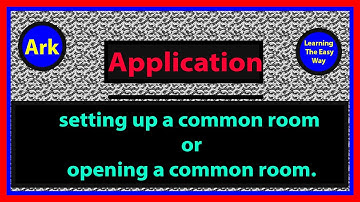 Application for setting up a common room /opening a common room