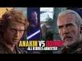 The Evolution of Anakin VS Dooku Lightsaber Duels