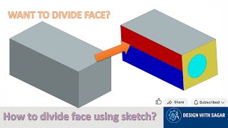 How to Divide Face Using Sketch in NX | Siemens NX Tutorial #designwithsagar #siemensnx #cadtutorial