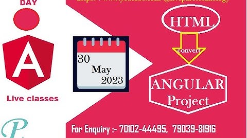 How to convert html to angular component based Project using (HTML/CSS/js)30 May 2023