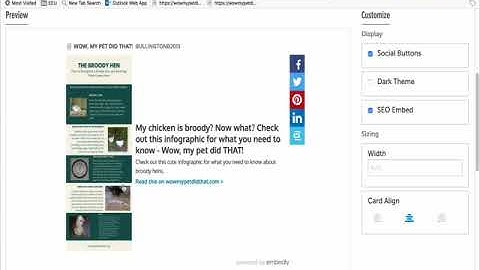 How to create embed code for an infographic