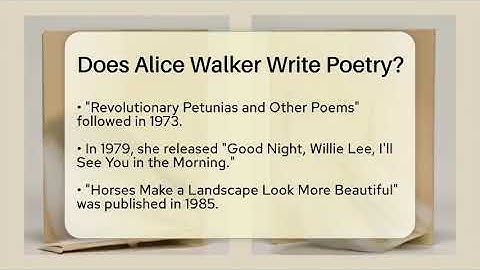 Does Alice Walker Write Poetry? - The Prose Path