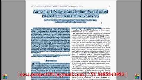 Analysis and Design of an Ultrabroadband Stacked Power Amplifier in CMOS Technology