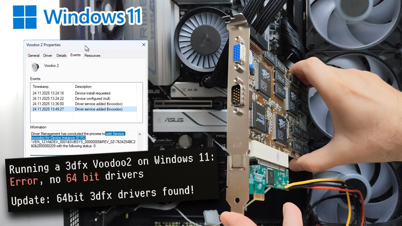 Відеокарту 20 століття 3dfx Voodoo2 запустили на ПК з Windows 11