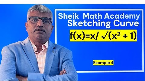 Sketching Curve  f(x)= x/ sqrt(x^2+1) - Example 4