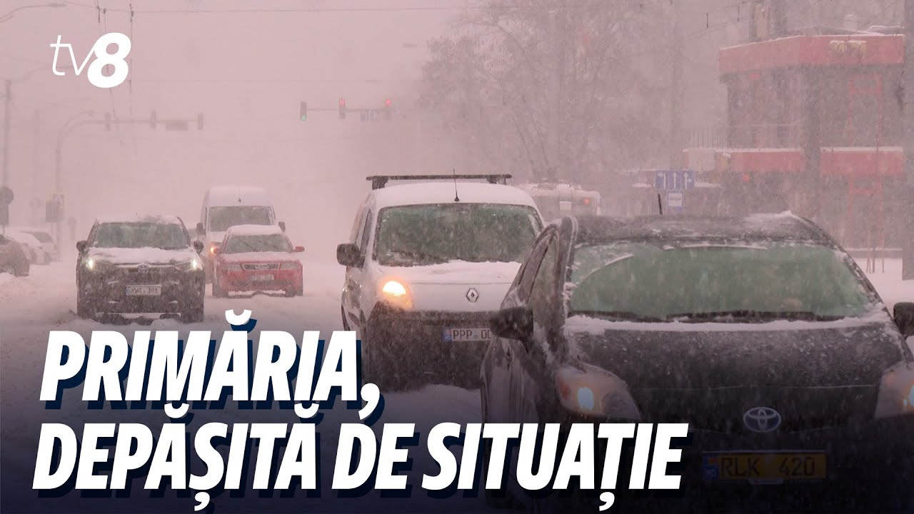 Primăria, depășită de situație. Pe străzile din Chișinău s-a circulat cu mare dificultate