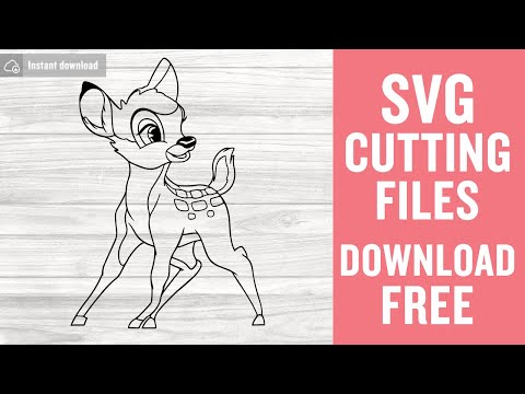 Bambi Deer Svg Free Cut Files for Scan n Cut Instant Download