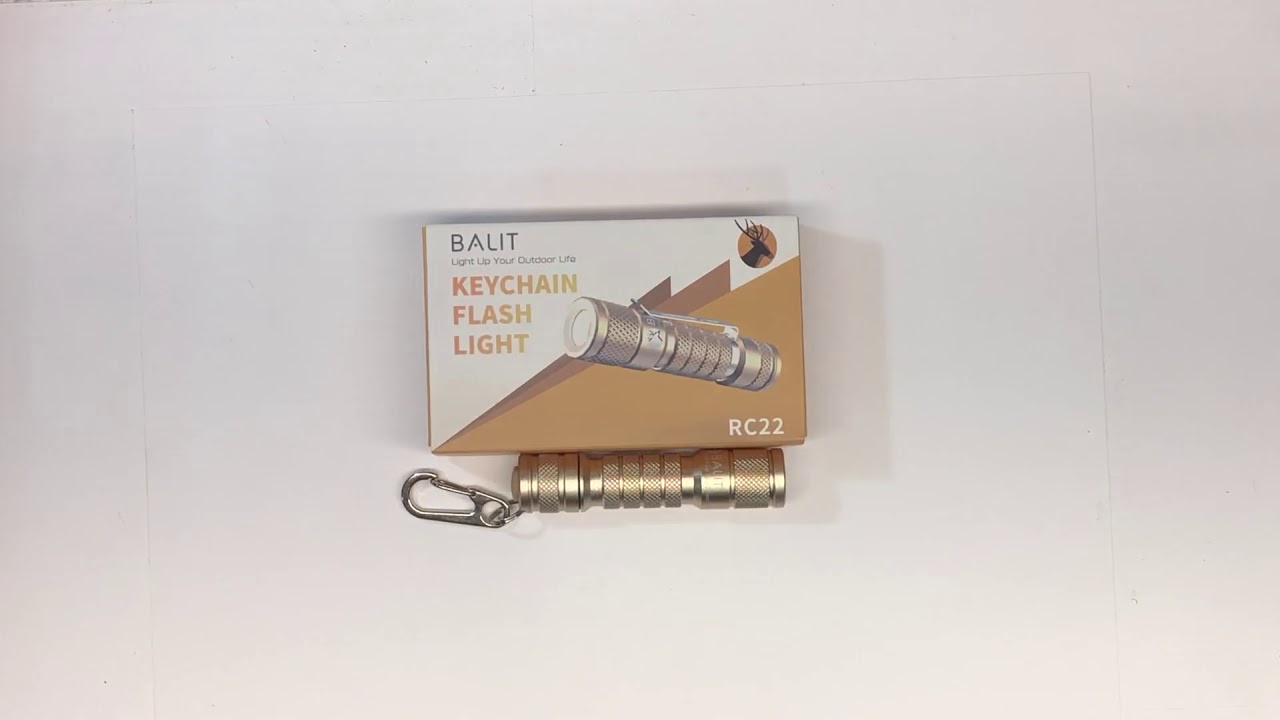 Unboxing/Setup/Demo - BALIT RC22 Small Keychain EDC Flashlight
