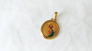 Medalla (Sin Cadena) Oro 18k Laminado #147 San Judas Tadeo a color Alto 1.2 Diámetro 0.9 cm Medalla (Sin Cadena) Oro 18k Laminado #147 San Judas Tadeo a color Alto 1.2 Diámetro 0.9 cm