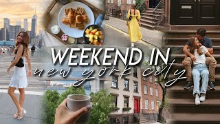 WEEKEND IN NYC exploring New York City best food spots romantic things to do a travel vlog