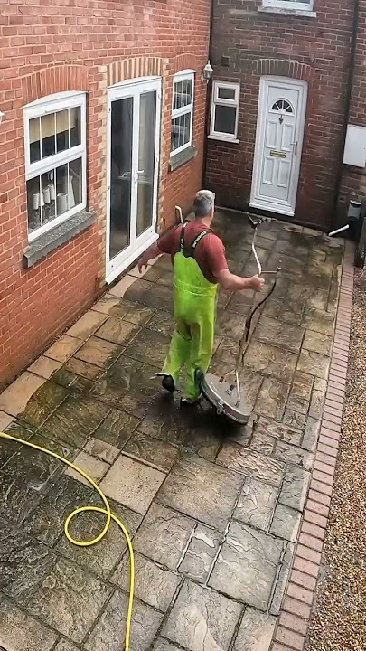 Amazing filthy patio clean