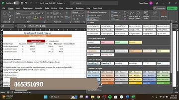 Exp19_Excel_Ch01_ML1_Rentals | Exp19 Excel Ch01 ML1 Rentals | Excel Chapter 1 Rentals